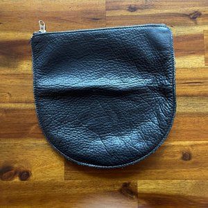 Black leather Baggu Clutch